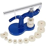 Zacro: Einpresswerkzeug für Uhren, Gehäuseschließer, Werkzeugset für Uhrenreparatur, mit 12 Druckplatten von 18 mm bis 50 mm, für Uhrenmacher