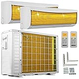 A++/A++ DuoSplit Golden-Fin 3,5 + 3,5 kW 12000+12000 BTU MultiSplit Klimaanlage INVERTER Klimagerät und Heizung WiFi/WLAN-Ready