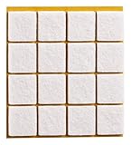 peha Filzgleiter - Möbelgleiter selbstklebend - 3,0 mm stark, weiß, 15 x 15 mm (20 STK.)