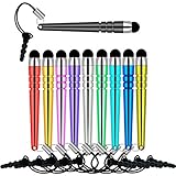 iSOUL Stylus Universal Stift Touch Pen Eingabestift für Smartphone, Handy, NoteBook, Tablet, iPhone, iPad, iPod, Galaxy, Notebook, Google Pixel, OnePlus Wit Staubschutzstecker