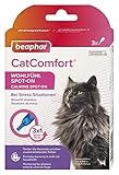 beaphar CatComfort Wohlfühl Spot-On, Beruhigungsmittel für Katzen mit Pheromonen
