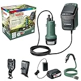 Bosch Tauchpumpe GardenPump 18 (1x Akku, 18-Volt-System, max. Länge des Gartenschlauchs: 25 m, im Karton)