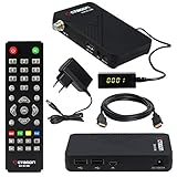 HB-DIGITAL Mini SAT-Receiver Octagon SX8 HD ONE + HDMI Kabel (DVB-S/S2 Satelliten-Receiver IPTV 2X USB 2.0, Conax Kartenleser, HDMI, Externer Display und IR Empfänger, 1080p Mediaplayer Full HD 12V)