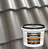 Dachfarbe Sockelfarbe Dachbeschichtung Dachlack Dachsanierung Polymermembran 4 kg Steingrau