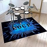 ZXHH Professioneller Schlagzeugteppich Trommel Teppiche Quadratische Schallschutzdecke Drum-Teppich Drum Rug Für Bass Drum Snare Und Andere Core Set-Komponenten Matte Drum-Teppich
