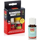 HG POWER GLUE Kunststoff-Kleber-Set L - Die Schweißnaht aus der Flasche mit Primer für PP PE Silikon - Kleber für Kunststoffe Plastik Gummi Stein Holz Keramik Porzellan