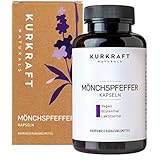 Kurkraft Mönchspfeffer Extrakt (365 Kapseln) - Original Vitex Agnus Castus - 10mg Extrakt je Kapsel - Vegan - Mit Bio Leinsamenmehl