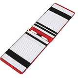 VGEBY Golf Counter Karte Golf Score Counter Zubehör PU-Leder-Etui mit Scorecards und Bleistift(Schwarz)