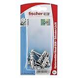 fischer 015158 Gipskartondübel Metall SK SB-Karte, Inhalt Gipskarton-/Gipsfaserplattendübel GKM, 6 x Spanplattenschraube 4,5 x 35