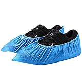 Schuhüberzieher，100 Stück Kunststoff Uberschuhe Wasserdichte Uberziehschuhe Für Familien und Outdoorreisen （50 Paar）