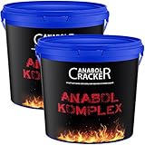 2X Anabol Komplex, Whey Protein Shake, Vanille und Banane, 2270g pro Eimer, Eiweißpulver Glutamin Molke