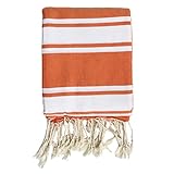 Just a Joy Extra große Stranddecke (180 x 240 cm) - Orange - Hamamtuch XXL