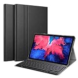 Fintie Tastatur Hülle für Lenovo Tab P11 11' (TB-J606F / TB-J606L), Slim Schutzhülle mit magnetisch Abnehmbarer Deutsches QWERTZ Bluetooth Keyboard für Lenovo P11 11 Zoll 2021 Tablet-PC, Schwarz
