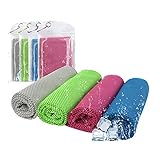 ECOMBOS Kühlendes Handtuch - Microfaser Handtuch Kühles Fitness Sporthandtuch Cooling Towel Atmungsaktives Schnell Trocknend Eiskaltes Handtuch für Yoga Running Golf Camping