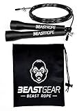 Springseil von Beast Gear – Speed Rope Für Fitness, Ausdauer & Abnehmen. Ideal für Boxen, MMA, Crossfit, HIIT, Intervalltraining & Double Unders