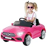 Actionbikes Motors Kinder Elektroauto Mercedes Benz CLS 350 - Lizenziert - Rc 2,4 Ghz Fernbedienung - Led - Soundmodul - Elektro Auto für Kinder ab 3 Jahre - Kinderauto Spielzeug (CLS 350 Pink)