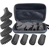 8 Stück / 4 Paar Nordic Walking Pads, Trekking Gummipuffer mit Reiseetui für Alle Gängigen Nordic Walking Stöcke - Wanderstöcke - Trekking Stöcke - Wanderstöcke Aufsätze mit Durchmesser Von 10mm