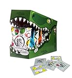 einhorn Kondome - Geschenk Special - Super Dino - 63 Stück - vegan + 2 schlüpfrige Stempel und Stickerbogen