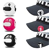 2 Stück Golf Score Counter Clicker Mini Punktezähler Mit Hat Clip Zähler Schlagzähler Touch Reset Scoring Tool Anhang To Scorekeeper Trainer Schiedsrichter Handschuh Schwarz Weiß Rot (Schwarz-2Stück)