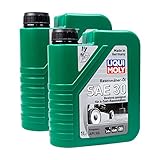 2x LIQUI MOLY 1264 Rasenmäher-Öl SAE 30 Motoröl API SG 1L