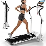 Kinetic Sports KST2500FX Laufband klappbar elektrisch flach leiser Elektromotor 500 Watt bis 120 kg, GEH- und Lauftraining, Lauffläche 36 cm breit, stufenlos einstellbar bis 10 km/h, 8+1 Programme