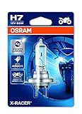 Osram X-RACER H7 Halogen, Motorrad-Scheinwerferlampe, 64210XR-01B, Einzelblister (1 Stück)