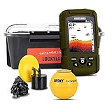 LUCKY Kabellos Handheld Fischfinder Boot verkabelt Transducer Fisch Finder Sensor Sonar wasserdicht Tragbare Tiefenmesser für Eisfischen Seefischerei Kajak