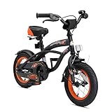 BIKESTAR Kinderfahrrad für Jungen ab 3-4 Jahre | 12 Zoll Kinderrad Cruiser | Fahrrad für Kinder Schwarz (matt) | Risikofrei Testen