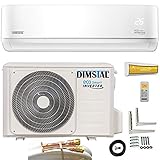 Quick-Connect INVERTER Split Klimaanlage mit Wärmepumpe Klimagerät ECO Smart WiFi/WLAN-Ready komplett Set inkl. 5m Kupferleitungen mit Heizfunktion 16000btu