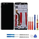 swark LCD Display Kompatibel mit Huawei P9 Standard EVA-L09 EVA-L19 EVA-L29 Touchscreen Bildschirm Digitizer Assembly Glas + Rahmen+Tools (Schwarz)