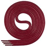 Di Ficchiano-SW-03-cherry-120 gewachste runde Schnürsenkel, Schuband, Laces, Durchmesser 2-4 mm für Businessschuhe, Anzugschuhe und Lederschuhe