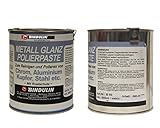 Profidose SILBERBLITZ Metallglanz Polierpaste 750mL Dose mit Salmiak ideal für Waffenpflege Reinigung Hartmetall Edelmetall Eisen Chrom Edelstahl Bügeleisen Auspuff Besteck weiss