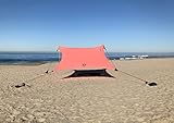 Neso Zelte Gigante Beach Zelt, 2,5 m hoch, 3,3 m (11 ft) x 3,3 m (11 ft), Verstärkte Ecken und Kühlfach(Koralle)