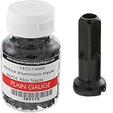 cn Spoke für 2 mm Speichen Cn-nippel Alu Anodisiert 14 Mm, Schwarz, One Size