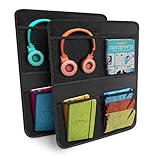 Systemoto Auto Organizer Rücksitz Kinder (2 Stück) mit Extra Großen Taschen - Autositzschoner für Rückenlehne Sitz - Sitzschutz für Autositz und Rückenlehnenschutz