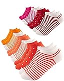 FOOTNOTE I 10 Paar I Sneaker Socken Ohne Gummi Ohne Naht Damen Herren, Orange-Rot, Gr. 39-42