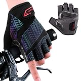 boildeg Fahrradhandschuhe Radsporthandschuhe Gradient rutschfeste und Stoßdämpfende Mountainbike Handschuhe mit Signalfarbe geeiget Unisex Herren Damen…