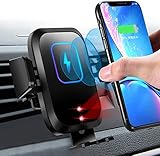 DIMITION Wireless Charger Auto 15W Kabelloses KFZ Ladegerät Auto Handyhalterung Qi Induktion Automatisches Kabelloses Autoladegerät Handyhalter Schnellladegerät für iPhone Samsung Huawei LG QI