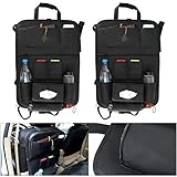 BALLSHOP 2X Auto Organizer Autositztasche KFZ Sitzseitentasche Rücksitztasche Rücksitz Leder Rückenlehnentasche Pouch Polyester