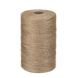 Vivifying 200m Jute-Schnur, Braun Natur Juteschnur für Garten Bilder Pflanzen Basteln