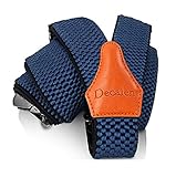 Decalen Hosenträger für Herren breit extra starken 4 cm mit 3er Clips Y Form Lang für Männer und Damen Eine Größe Passt Alle Verschiedenen Farben (Blau 1)