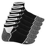 Footstar Damen & Herren Funktions Sport Socken (6 Paar), Gepolsterte Laufsocken - Schwarz-Weiss 43-46