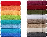Naturawalk Handtücher Serie Milano Bio-Baumwolle in Luxusqualität, in 7 Größen und 16 Trendfarben - Grösse Handtuch 50x100 cm, Farbe Rot 031