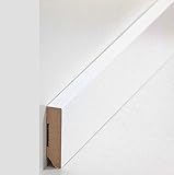 25 Meter Südbrock Fußleisten/Sockelleisten'Wolfsburg' (MDF foliert / 721.1040) - weiß