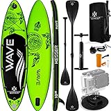 KESSER® Aufblasbare SUP Board Set Stand Up Paddle Board | 305x76x15cm 10.0' | Premium Surfboard Wassersport | 6 Zoll Dick | Komplettes Zubehör | 130kg Grün