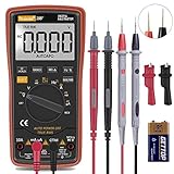 Digital Multimeter mit Automatischer Bereichswahl - hintergrundbeleuchtetem Zähler Multitestgerät Spannungsprüfer Automatisch Umschaltendes Elektronisches Messgerät (18B)