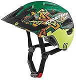 Cratoni Maxster Pro wild Jugendhelm mit Rücklicht Fahrradhelm Allround Kinderhelm (wildes grün, S/M (51-56 cm))