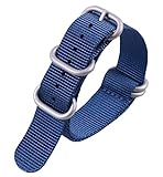 Autulet 24mm Nylon Uhrenarmband Herren Dunkelblau