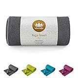 Lotuscrafts Yoga Handtuch Wet Grip - rutschfest & Schnelltrocknend - Antirutsch Yogatuch mit hoher Bodenhaftung - Yogahandtuch ideal für Hot Yoga [183 x 61 cm]