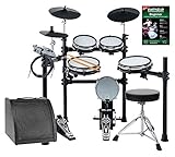 XDrum DD-530 Mesh Heads E-Drum LIVE SET mit Drum-Monitor und Hocker (elektronisches Schlagzeug, Kopfhörer-Anschluss, 400 Sounds, Lernfunktion)